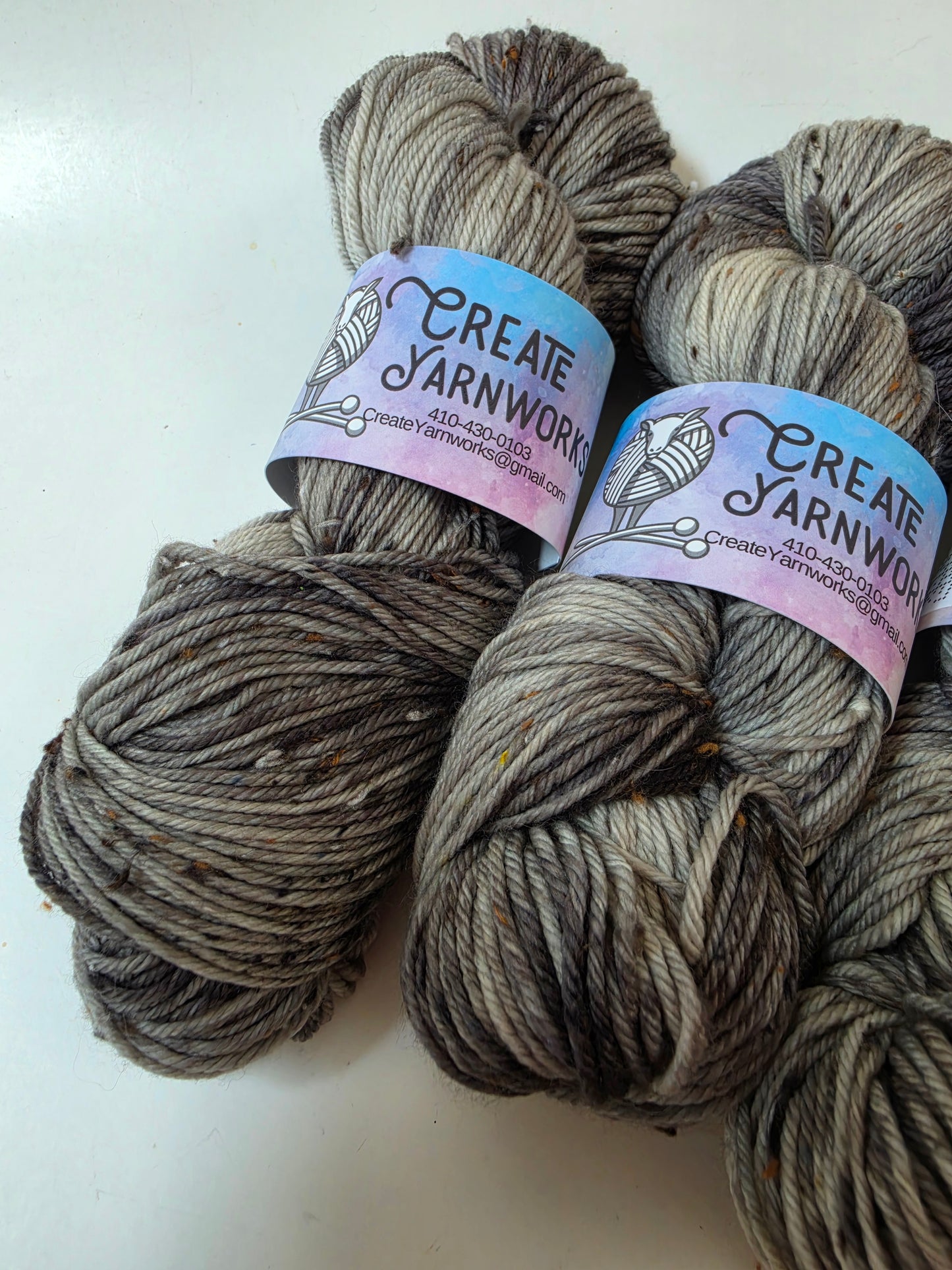 Stormy Skies in DK Merino Tweed Yarn