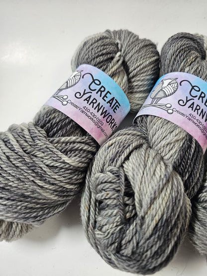 Stormy Skies in Superwash Bluefaced Leicester (BFL) Worsted Weight Yarn