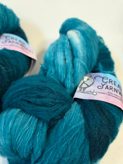 Tempting Teal in Brushed Merino Lace Weight Yarn