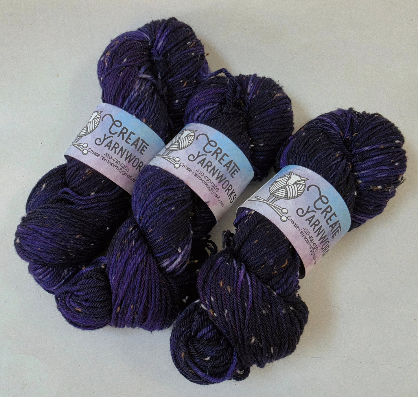 Purples in DK Merino Tweed Yarn