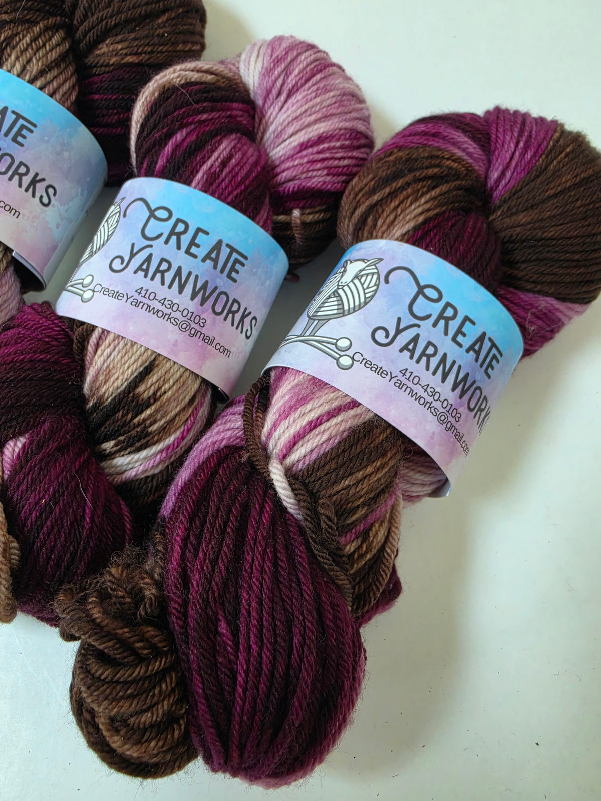 Burgundy Bark in Superwash Merino Blend DK Weight Yarn