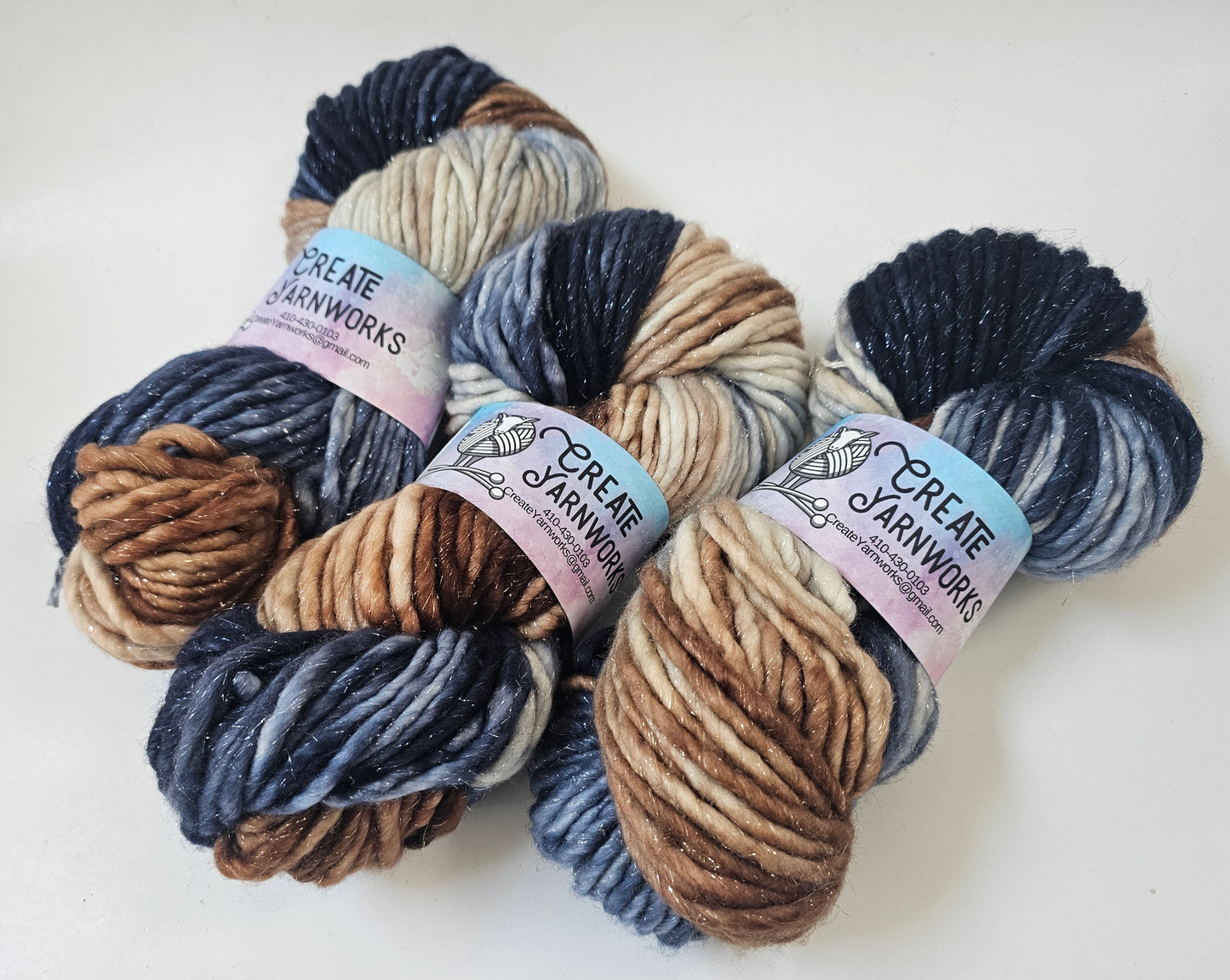 I Wanna Be a Cowboy in Silver Sparkle Superwash Merino Blend  Super Bulky Weight Yarn