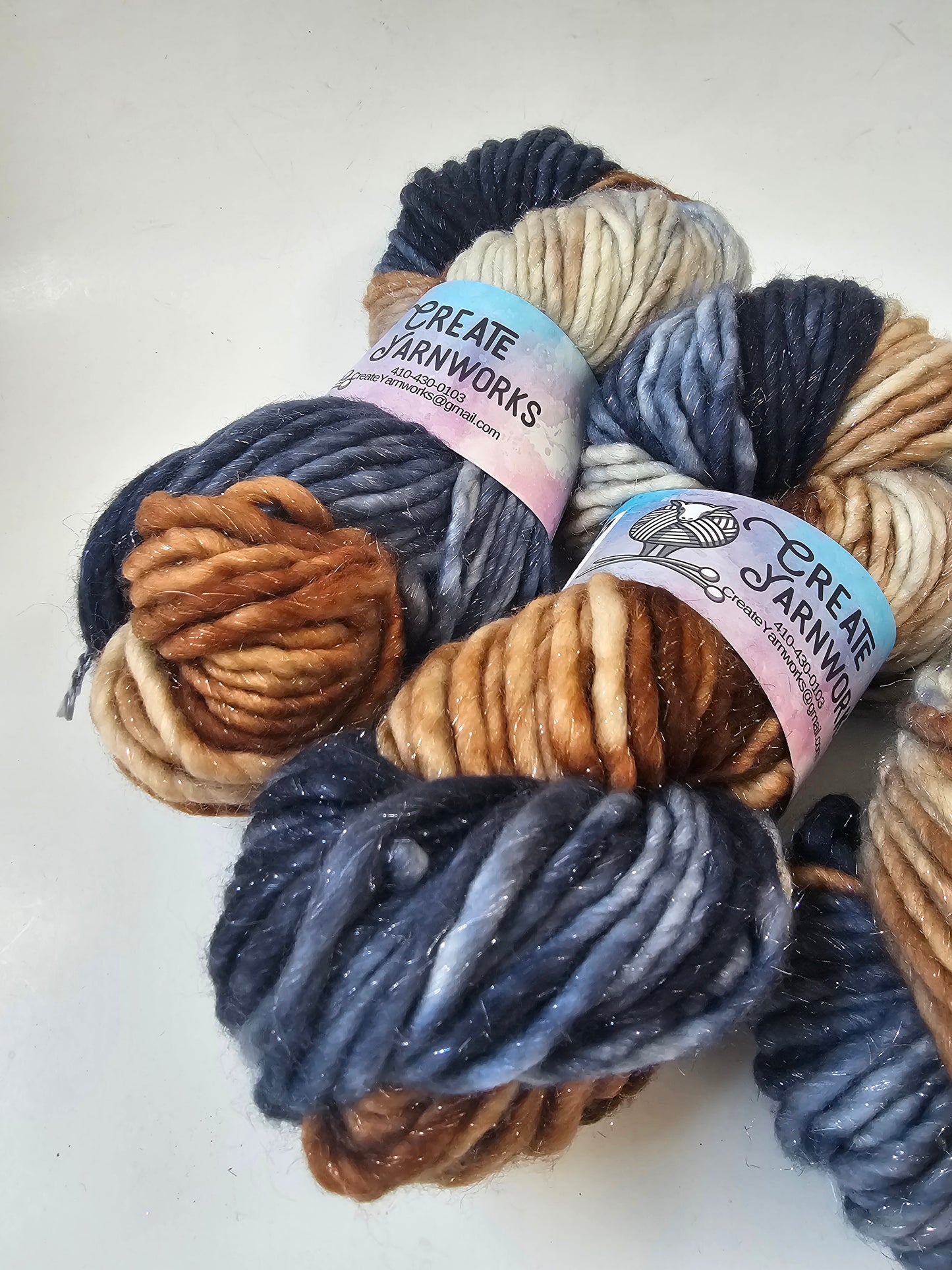 I Wanna Be a Cowboy in Silver Sparkle Superwash Merino Blend  Super Bulky Weight Yarn
