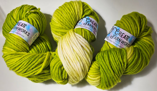 Grinch in 100% Superwash Merino Super Bulky Yarn