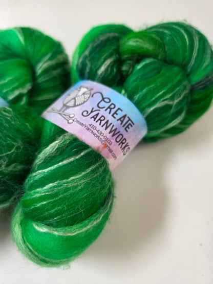 Irish in Cormo/ Rose Fiber/ Baby Alpaca custom blend Top 4oz braid