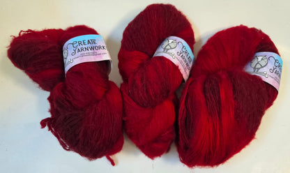 Ragin' Red in Brushed Merino Lace Weight Yarn