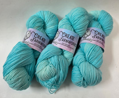 Breakfast at Tiffany's in Superwash Merino/Nylon (85/15) Blend Fingering Weight Yarn