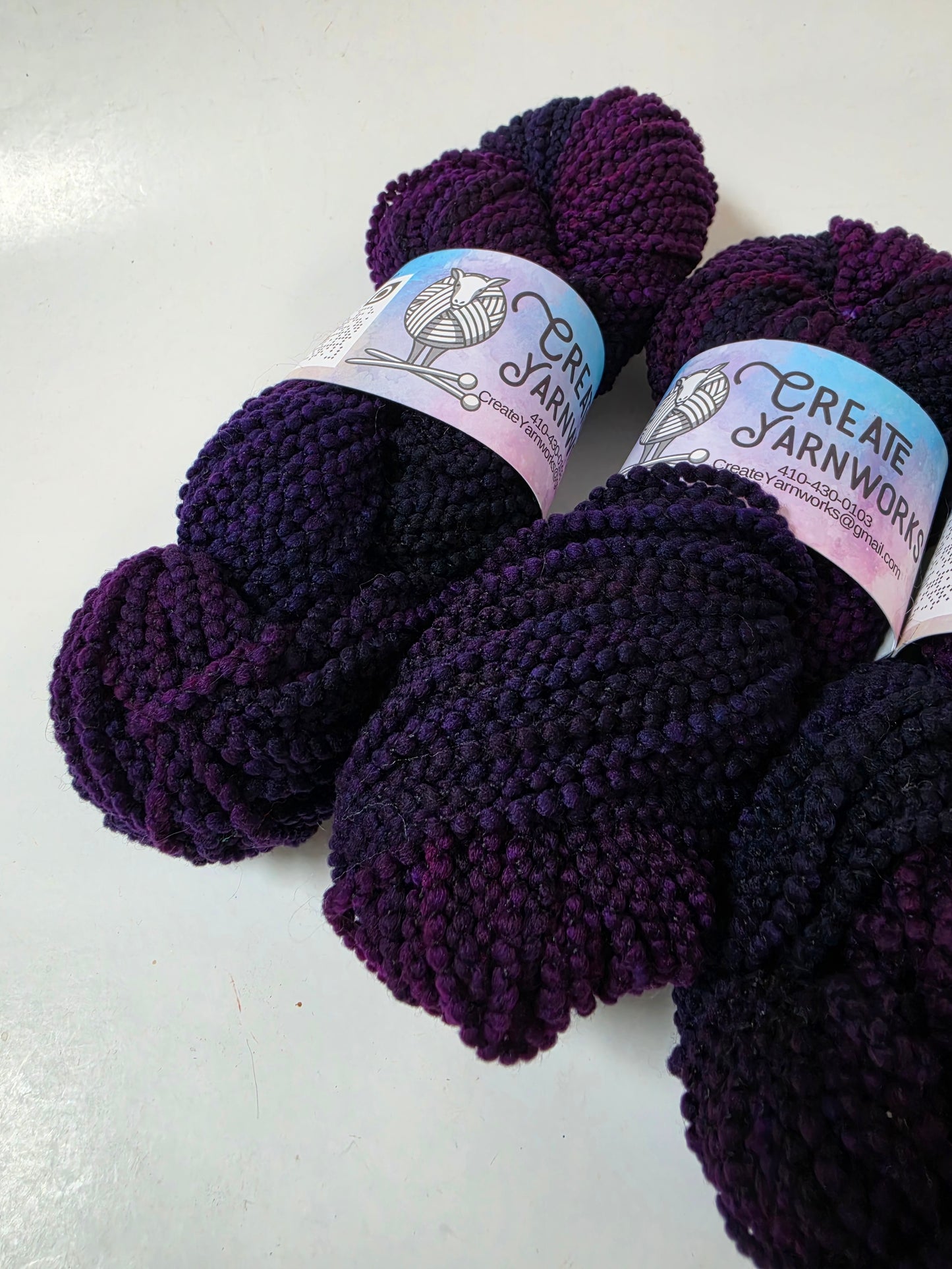 Purples in US Merino Blend Bulky Yarn