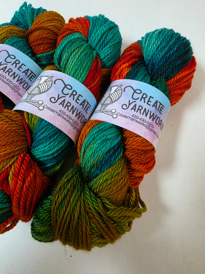 Tortoise Shell in Superwash Merino Worsted Weight Yarn