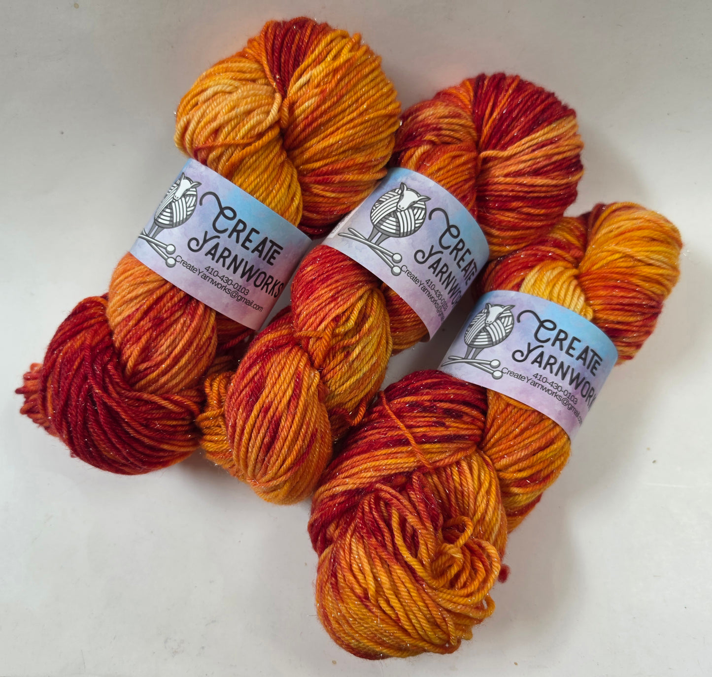 Eastern Shore Sunrise in Silver Sparkle DK Weight Yarn