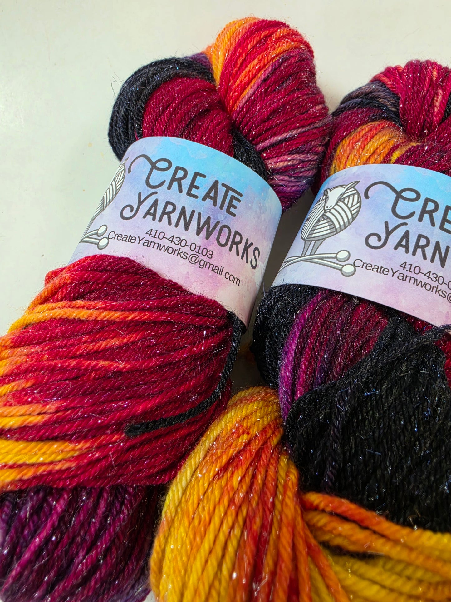 Mountain Sunset in Silver Shimmer DK Weight Yarn