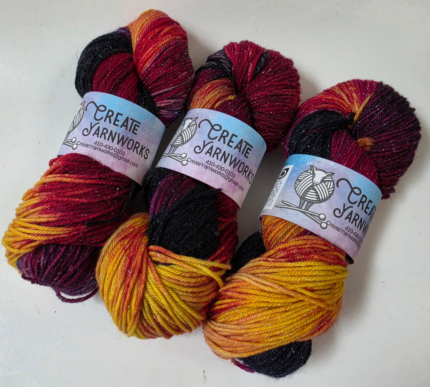 Mountain Sunset in Silver Shimmer DK Weight Yarn