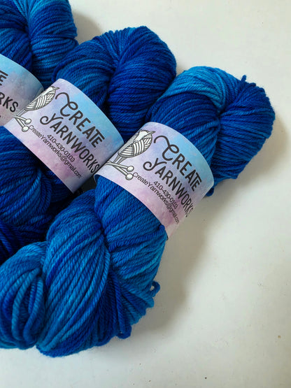 Blue Skies in Superwash Merino Blend DK Weight Yarn