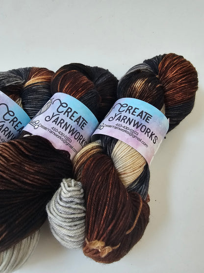 Fox in the Shadows in Superwash Merino/Nylon (85/15) Blend Fingering Weight Yarn