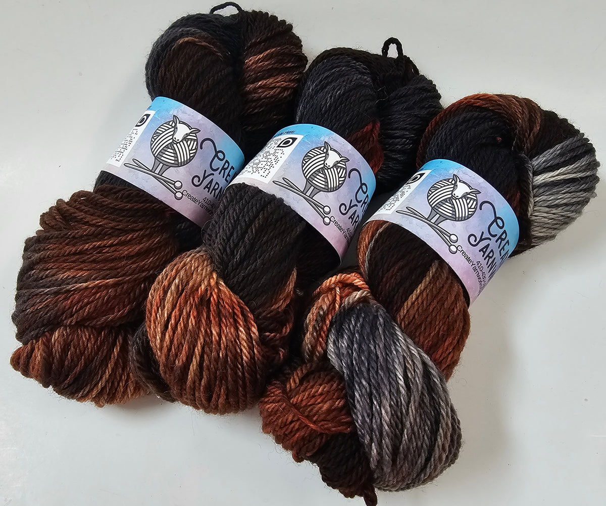 Fox in the Shadows in Superwash Bluefaced Leicester (BFL) Worsted Weight Yarn