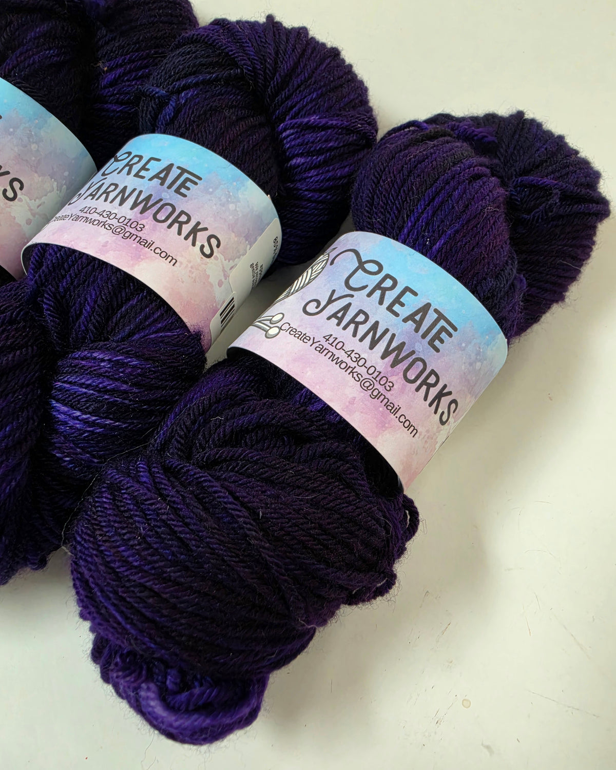 Purples in Superwash Merino Worsted Weight Yarn