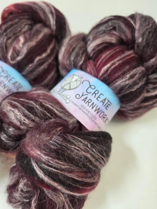 Wine Country in Cormo/ Rose Fiber/ Baby Alpaca custom blend Top 4oz braid