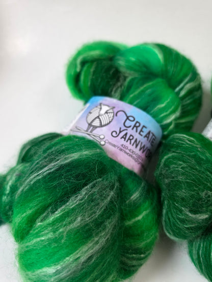 Irish in Cormo/ Rose Fiber/ Baby Alpaca custom blend Top 4oz braid