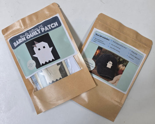 Ghost - Halloween Barn Quilt Patch Needle Felting Kit