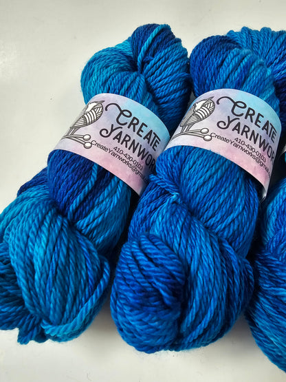 Blue Skies in Superwash Merino Worsted Weight Yarn