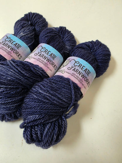 Navy in Superwash Merino Worsted Weight Yarn