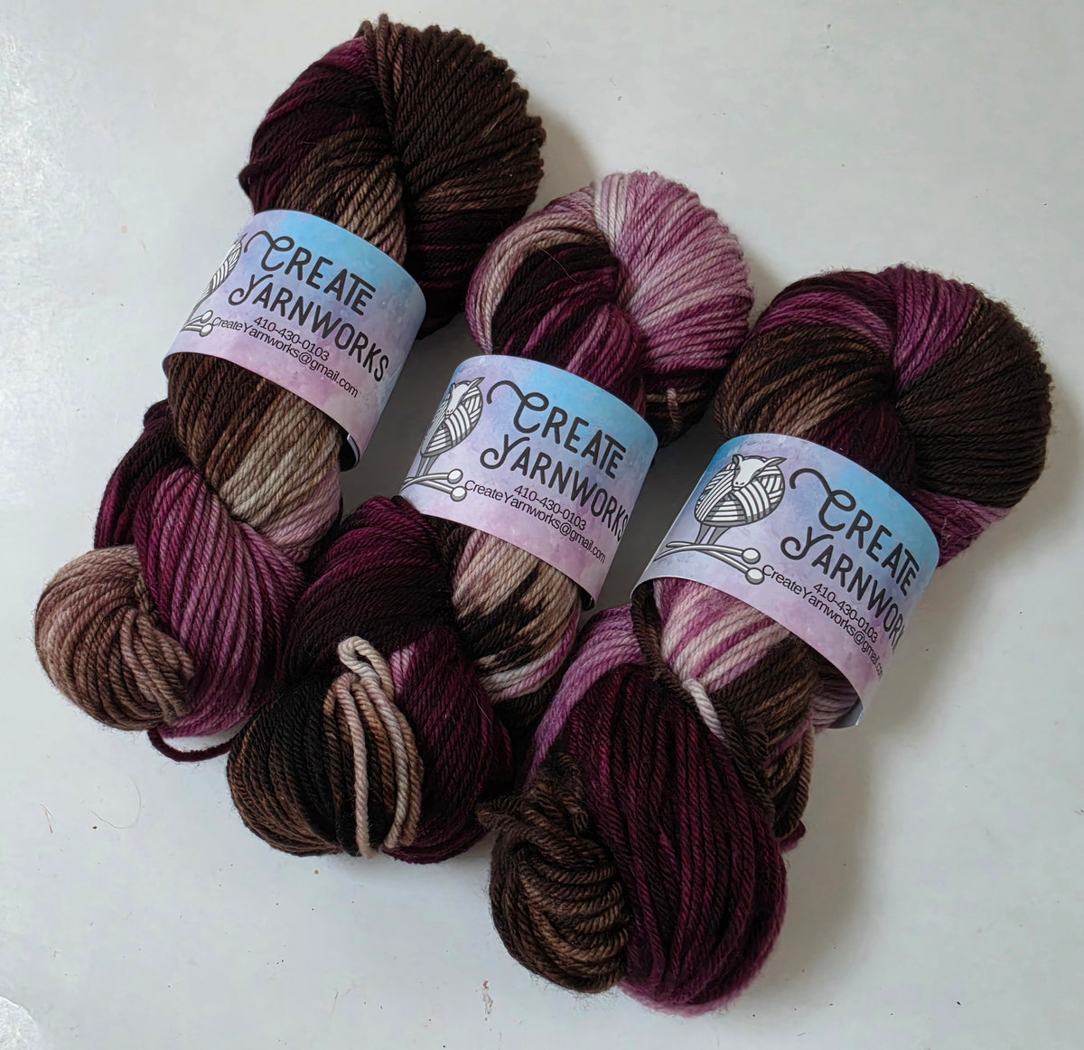 Burgundy Bark in Superwash Merino Blend DK Weight Yarn