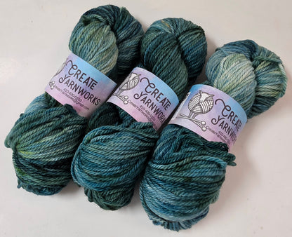 Oceans Deep in Superwash Bluefaced Leicester (BFL) Worsted Weight Yarn