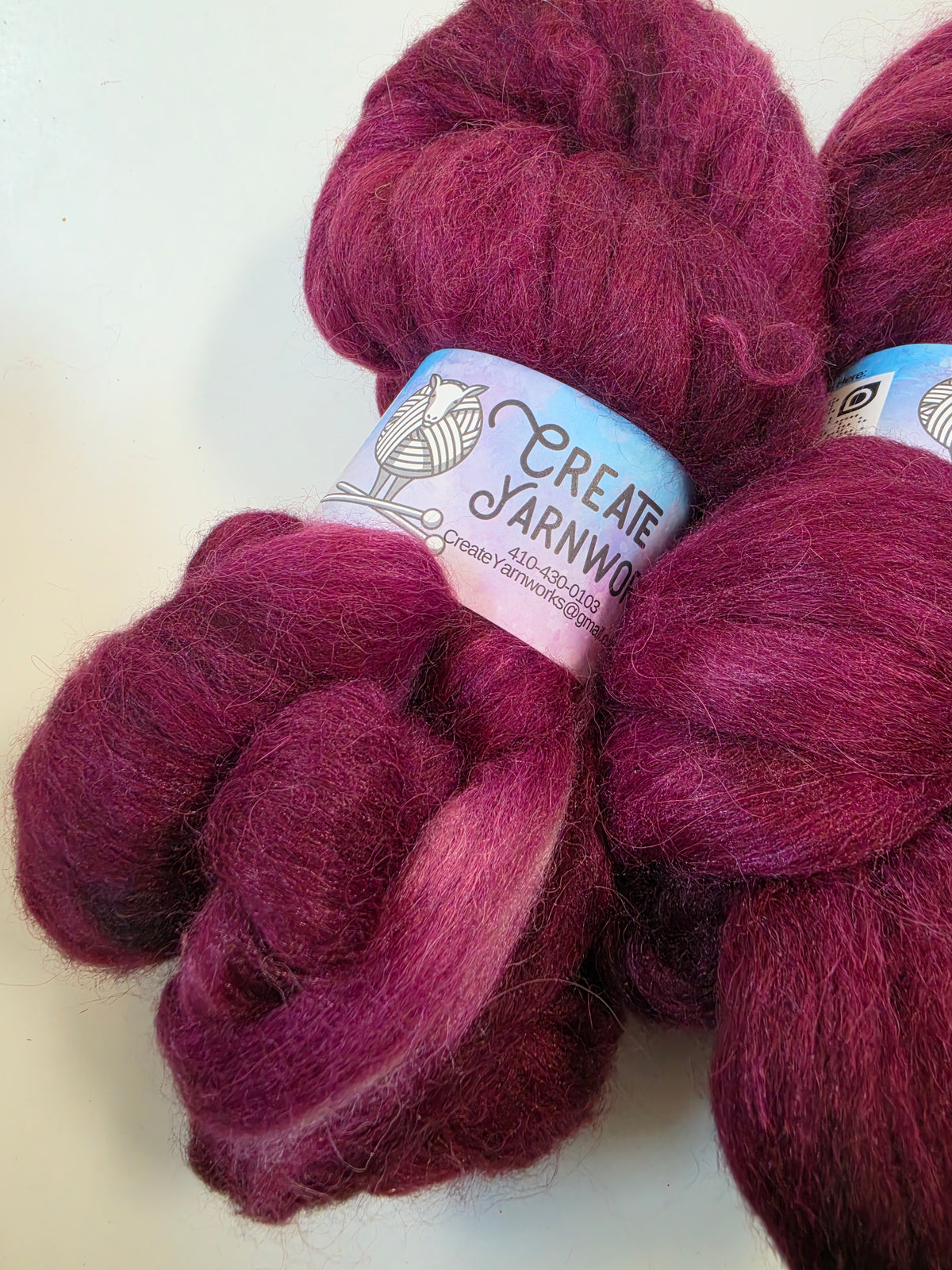 Wine Country in Baby Alpaca / Tussah Silk custom blend Top 4oz braid