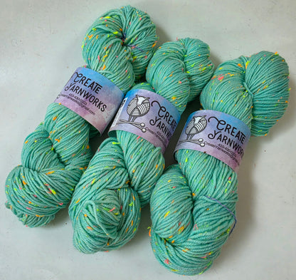 Breakfast at Tiffany's in DK Merino Neon Tweed Yarn
