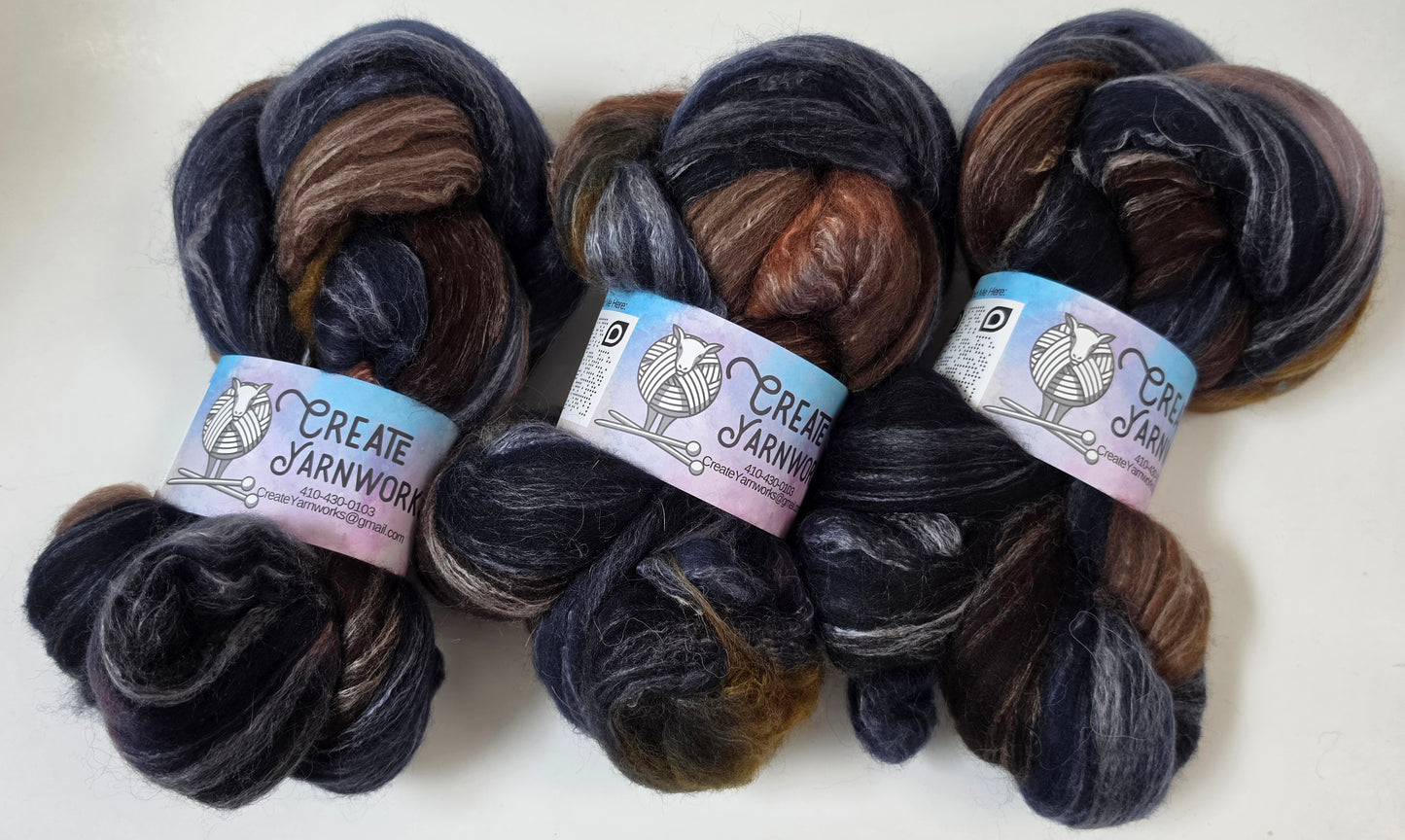 I Wanna Be a Cowboy in Cormo/ Rose Fiber/ Baby Alpaca custom blend Top 4oz braid