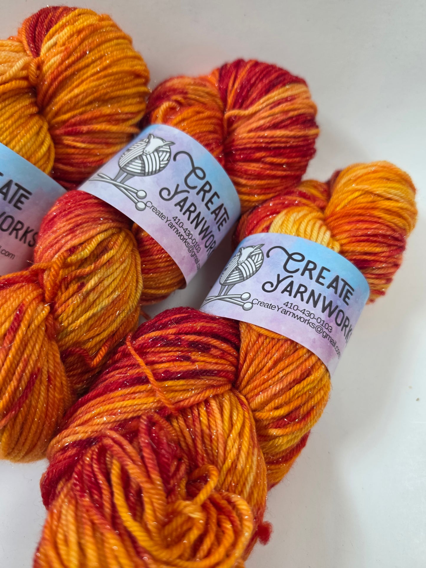Eastern Shore Sunrise in Silver Sparkle DK Weight Yarn