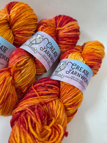 Eastern Shore Sunrise in Silver Sparkle DK Weight Yarn