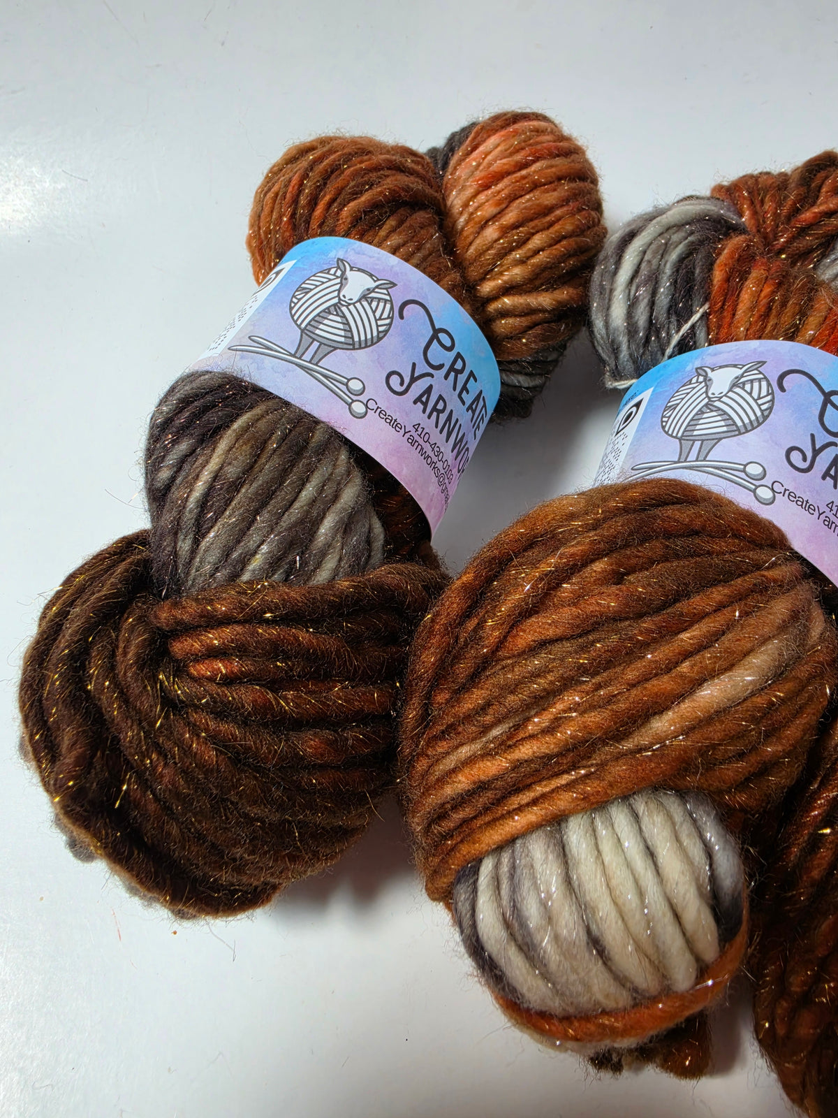 Fox in the Shadows in Silver Sparkle Superwash Merino Blend Super Bulky Weight Yarn