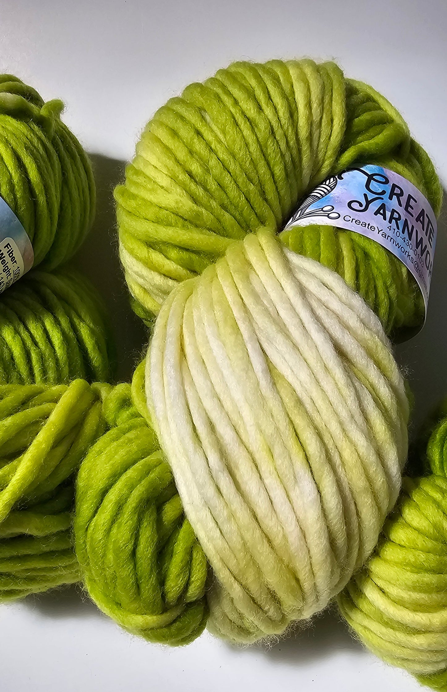 Grinch in 100% Superwash Merino Super Bulky Yarn