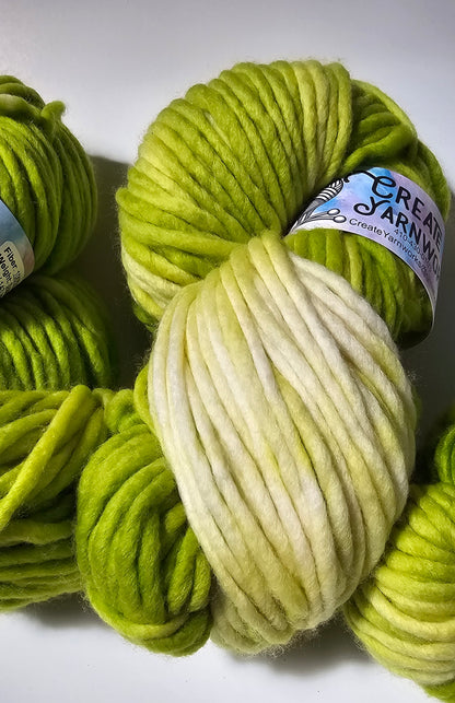 Grinch in 100% Superwash Merino Super Bulky Yarn