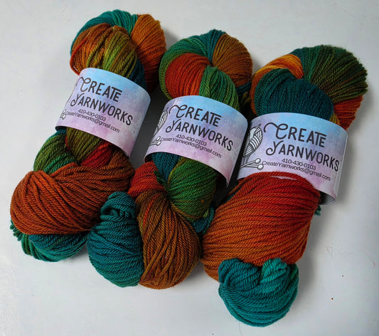 Tortoise Shell in Superwash Merino Blend DK Weight Yarn