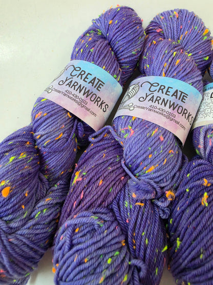 Lavender in DK Merino Neon Tweed Yarn