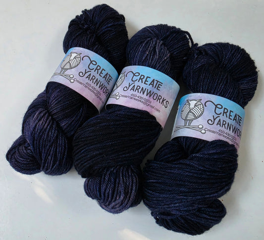 Navy in Superwash Merino Blend DK Weight Yarn