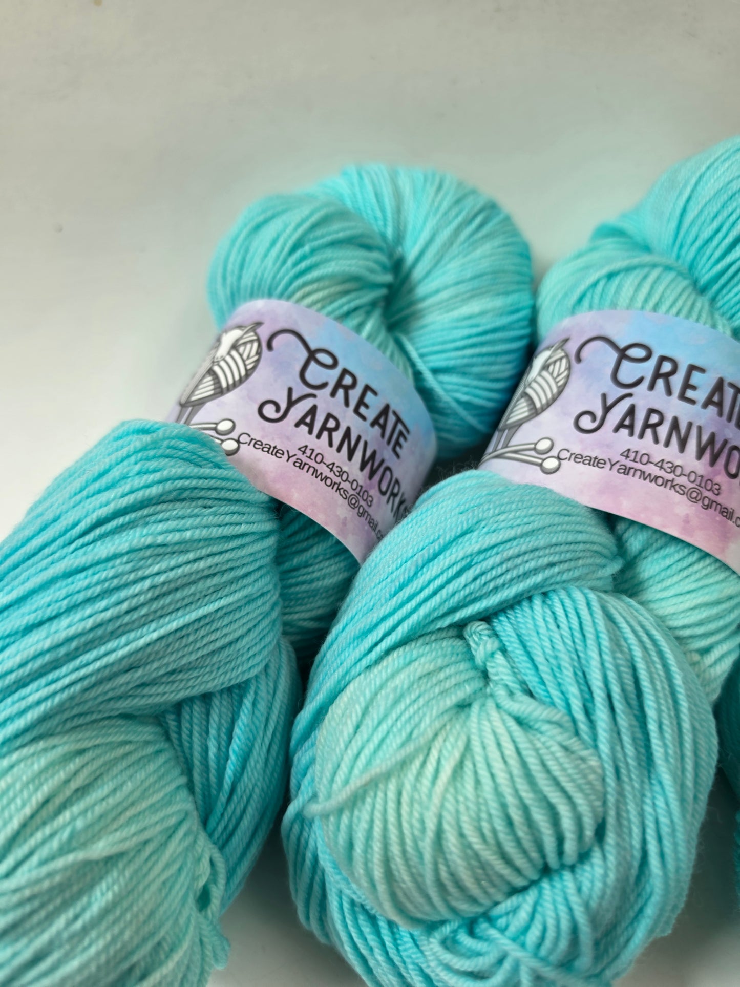 Breakfast at Tiffany's in Superwash Merino/Nylon (85/15) Blend Fingering Weight Yarn