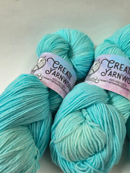 Breakfast at Tiffany's in Superwash Merino/Nylon (85/15) Blend Fingering Weight Yarn