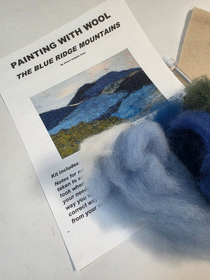 Blue Ridge Mountains Painting Needle Felting Kit