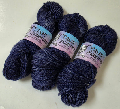 Navy in Superwash Merino Worsted Weight Yarn