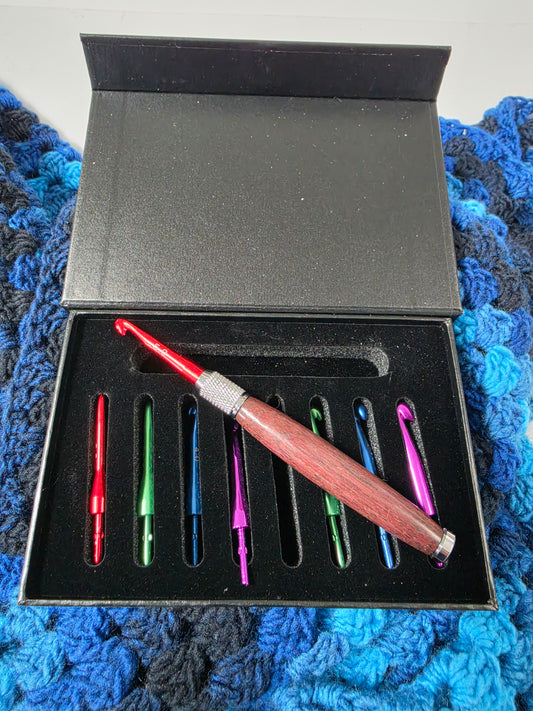 Purple Heart Wood Custom made interchangeable Crochet Hooks