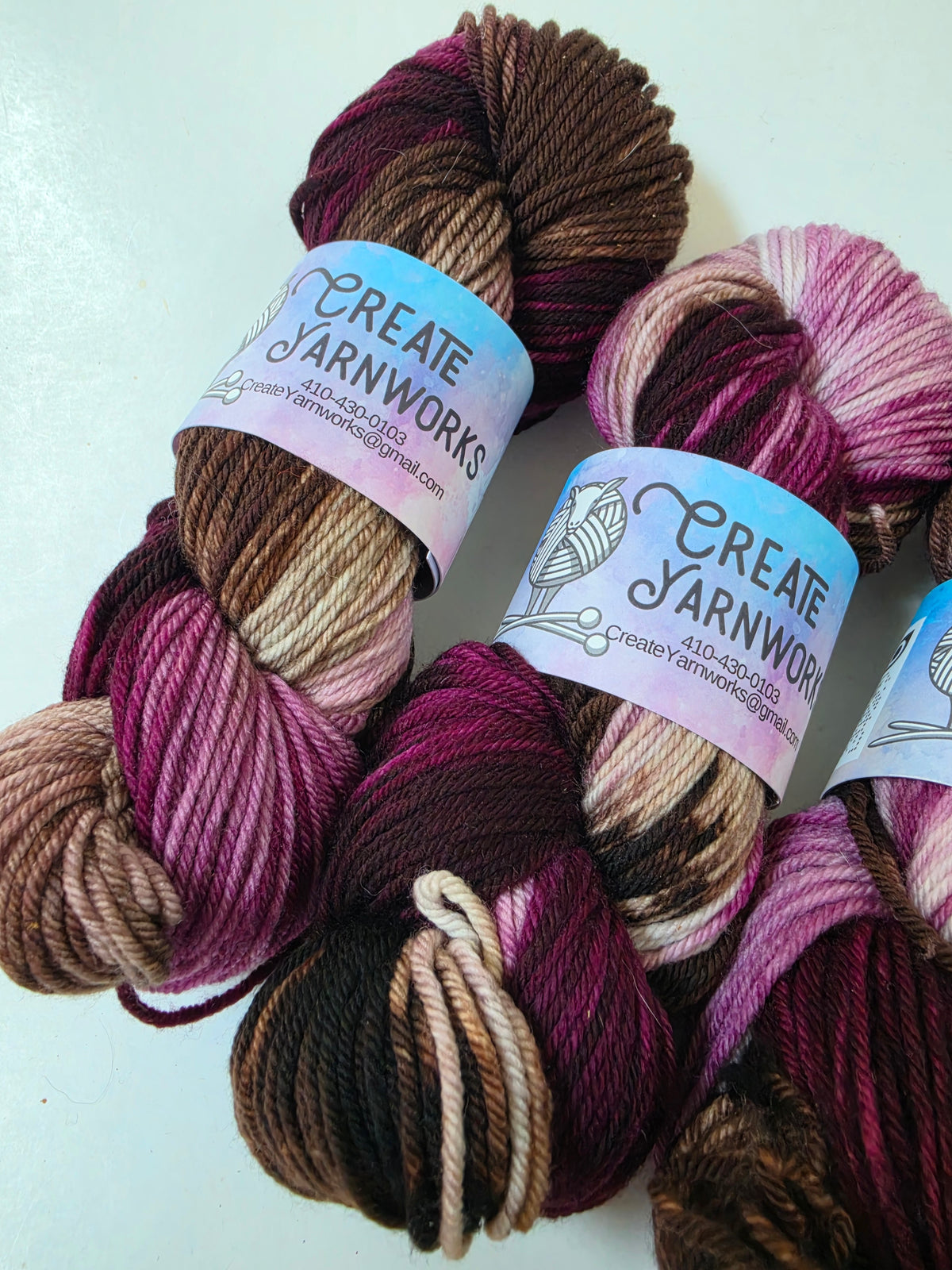 Burgundy Bark in Superwash Merino Blend DK Weight Yarn