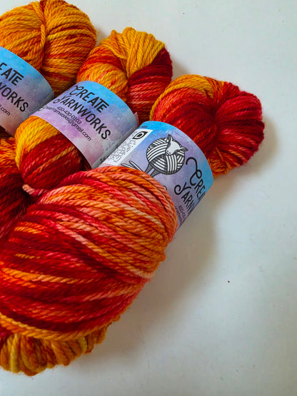 Eastern Shore Sunrise in Superwash Merino Worsted Weight Yarn