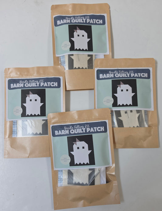 Ghost - Halloween Barn Quilt Patch Needle Felting Kit