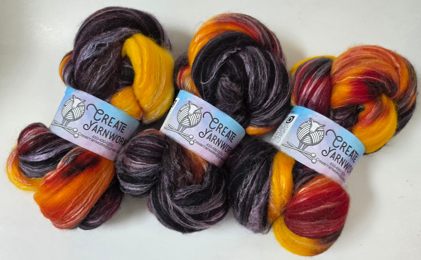 Mountain Sunset in Cormo/ Rose Fiber/ Baby Alpaca custom blend Top 4oz braid