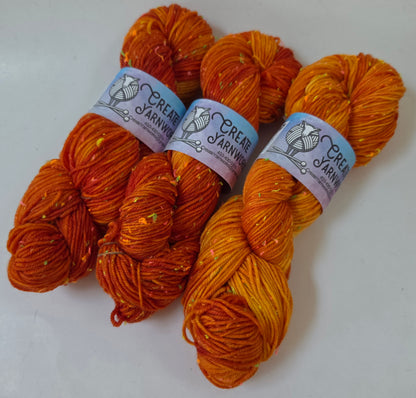 Pumpkin in DK Merino Neon Tweed Yarn