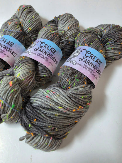 Stormy Skies in DK Merino Neon Tweed Yarn