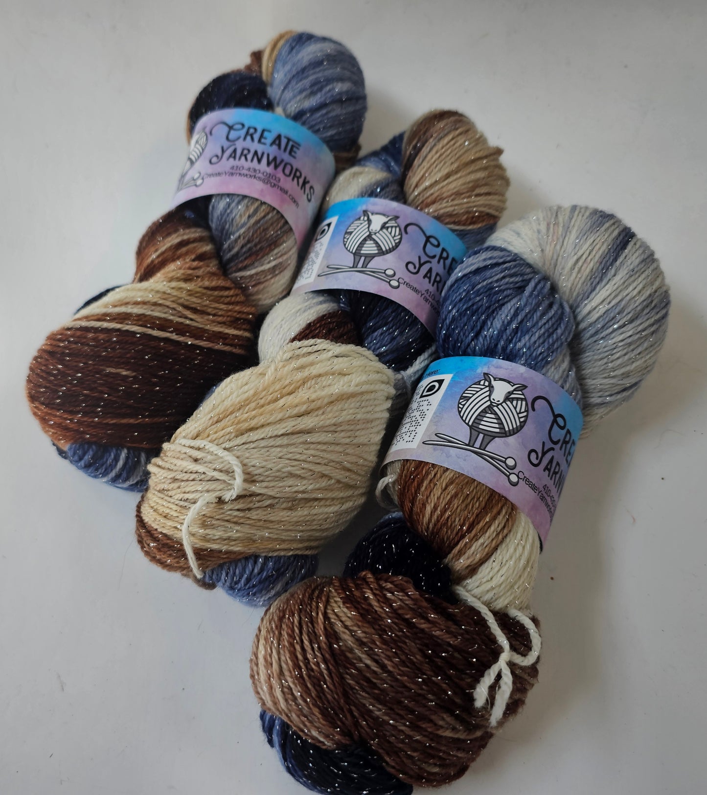 I Wanna Be a Cowboy in Silver Sparkle Superwash Merino Blend  Fingering Weight Yarn